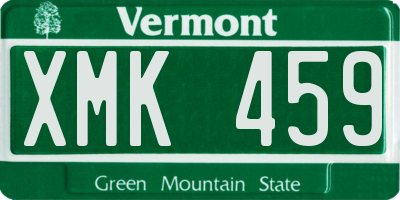 VT license plate XMK459
