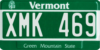 VT license plate XMK469