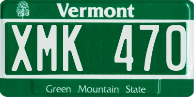 VT license plate XMK470