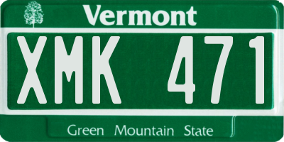 VT license plate XMK471