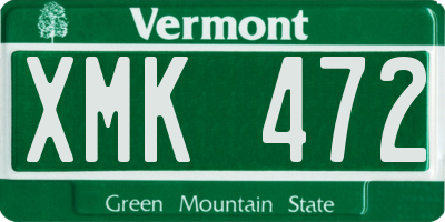 VT license plate XMK472