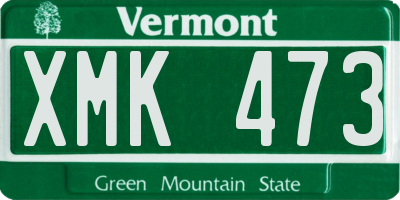 VT license plate XMK473