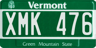 VT license plate XMK476
