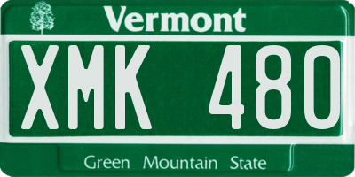 VT license plate XMK480