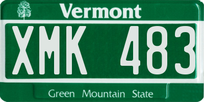 VT license plate XMK483
