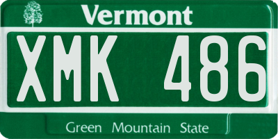 VT license plate XMK486