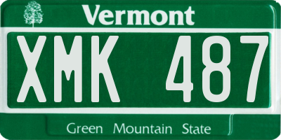 VT license plate XMK487