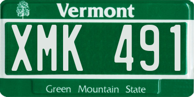 VT license plate XMK491