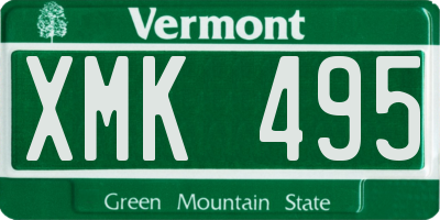 VT license plate XMK495