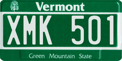VT license plate XMK501