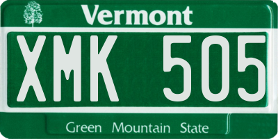 VT license plate XMK505
