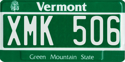 VT license plate XMK506