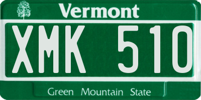 VT license plate XMK510