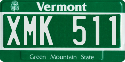 VT license plate XMK511