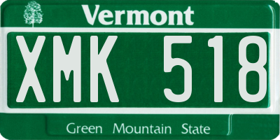 VT license plate XMK518