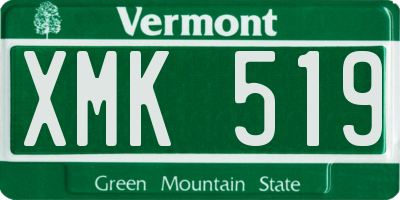 VT license plate XMK519