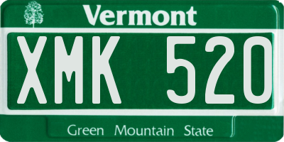 VT license plate XMK520