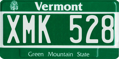 VT license plate XMK528