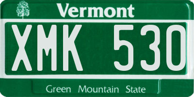 VT license plate XMK530