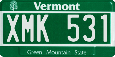 VT license plate XMK531