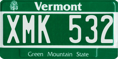 VT license plate XMK532