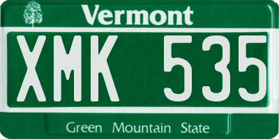 VT license plate XMK535