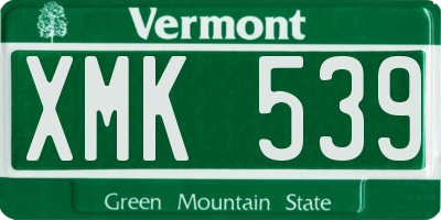 VT license plate XMK539