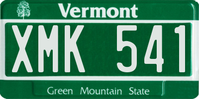 VT license plate XMK541