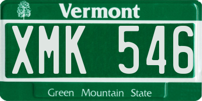 VT license plate XMK546