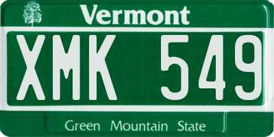 VT license plate XMK549