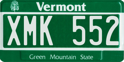VT license plate XMK552