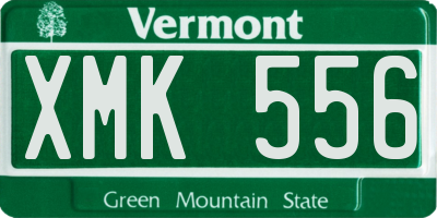 VT license plate XMK556
