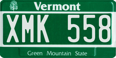 VT license plate XMK558