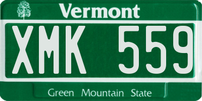 VT license plate XMK559