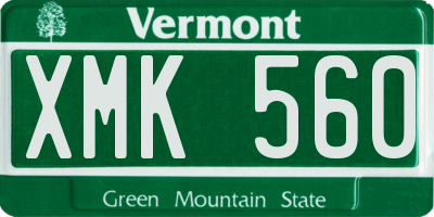 VT license plate XMK560