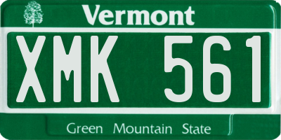 VT license plate XMK561