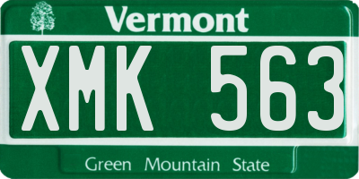 VT license plate XMK563