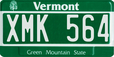 VT license plate XMK564