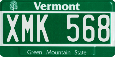 VT license plate XMK568