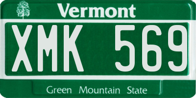 VT license plate XMK569