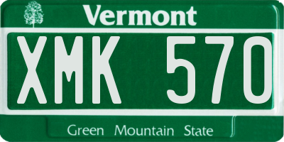 VT license plate XMK570