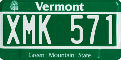 VT license plate XMK571