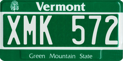 VT license plate XMK572