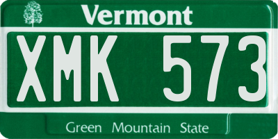 VT license plate XMK573