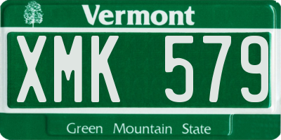 VT license plate XMK579