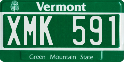 VT license plate XMK591