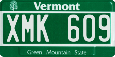 VT license plate XMK609