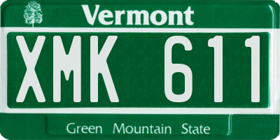VT license plate XMK611