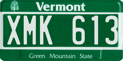 VT license plate XMK613