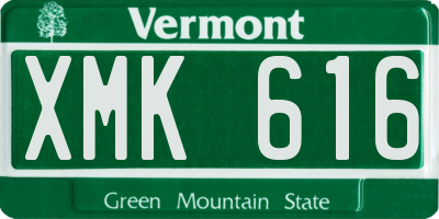 VT license plate XMK616